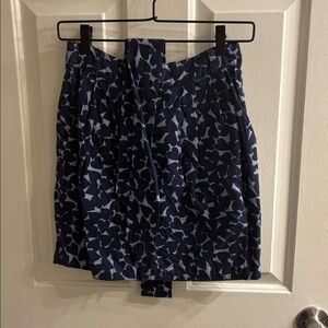 H&M Dark Blue and White Skirt